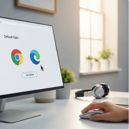 윈도우 기본 브라우저 설정, 클릭 몇 번으로 크롬, 엣지 완벽 고정!