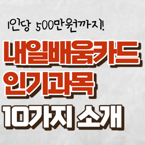 내일배움카드인기과목 대표사진