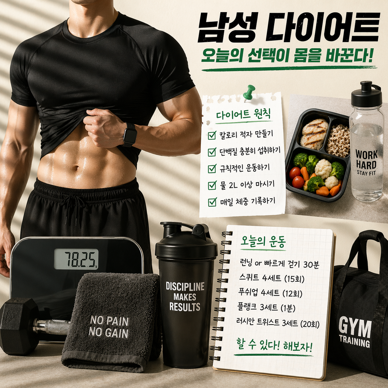 남성 다이어트, 체중이 안 줄어드는 이유와 해결 방법