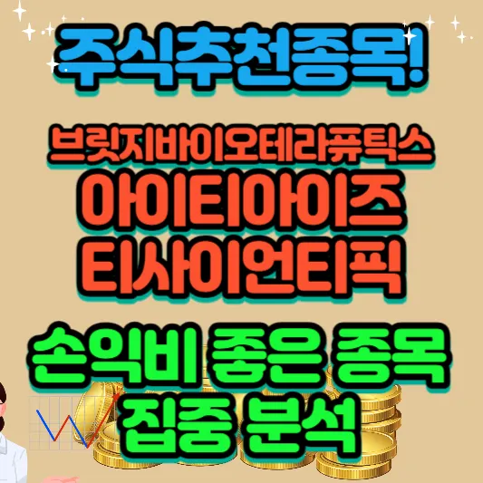 주식추천종목-브릿지바이오테라퓨틱스-아이티아이즈-티사이언티픽-손익비-좋은-종목-공략