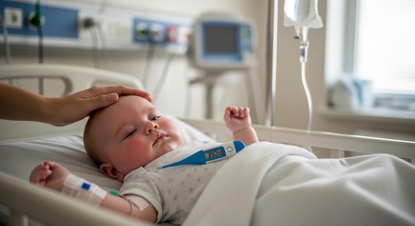 아기 열 39도 입원