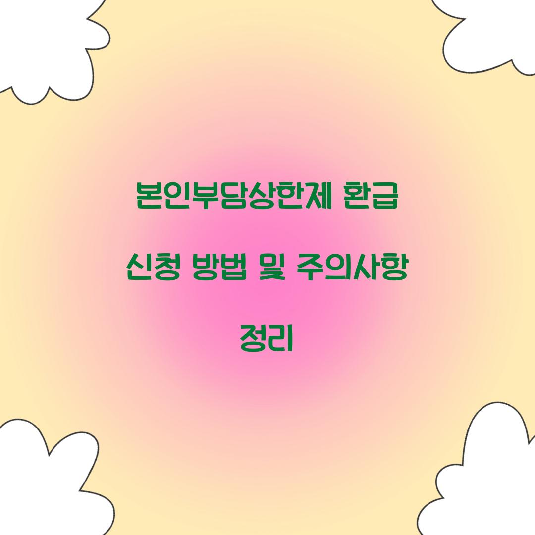 본인부담상한제 환급 신청