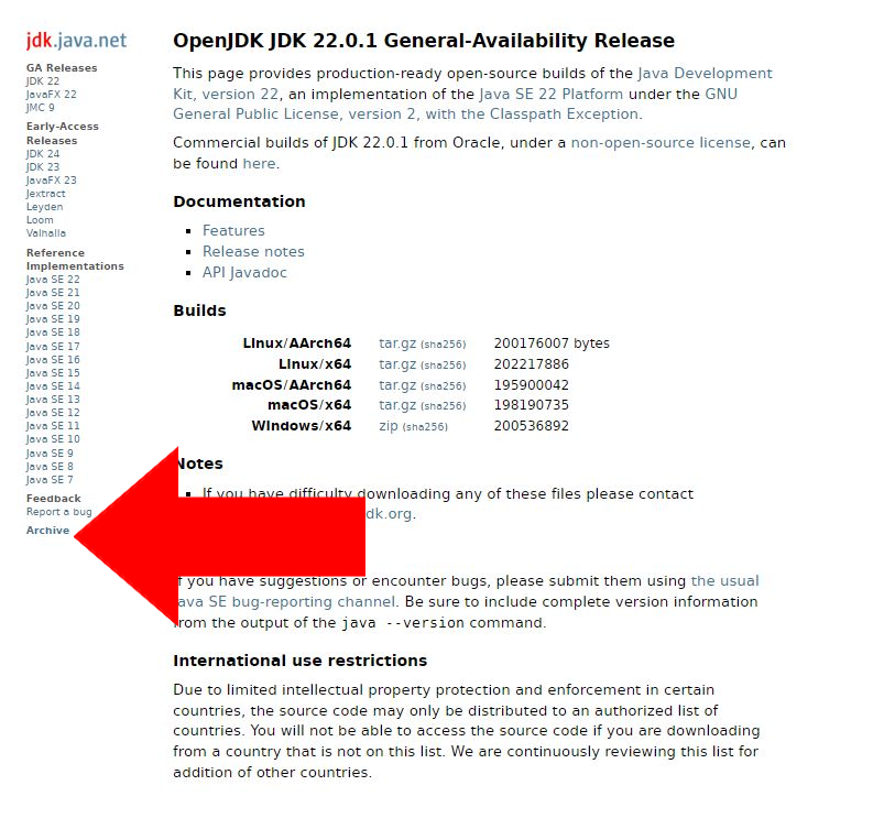 OpenJDK Archive