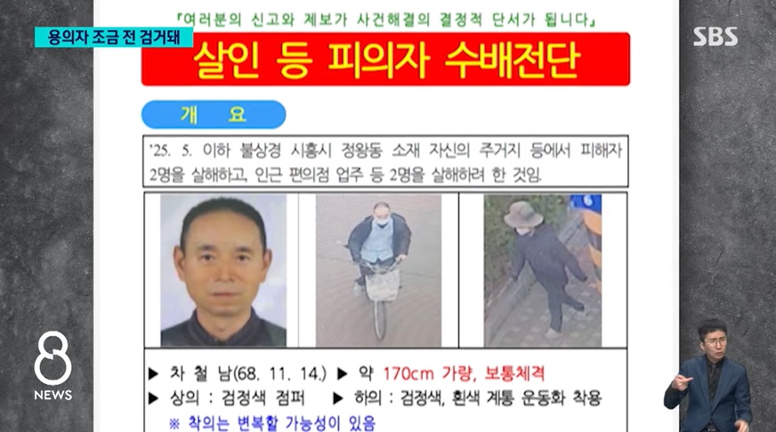 용의자 검거 및 사건 경과