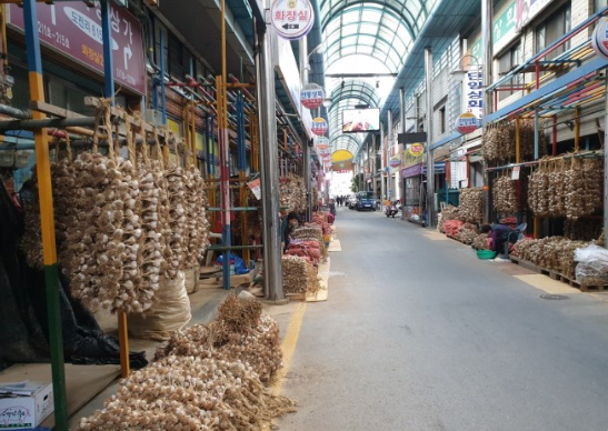 단양 마늘 시장 사진