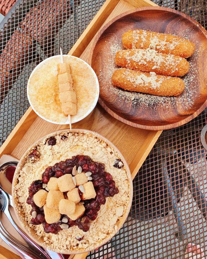 김창옥 콩물도넛 조청콩도넛 인절미라떼 강릉 주문진 도깨비시장 맛집