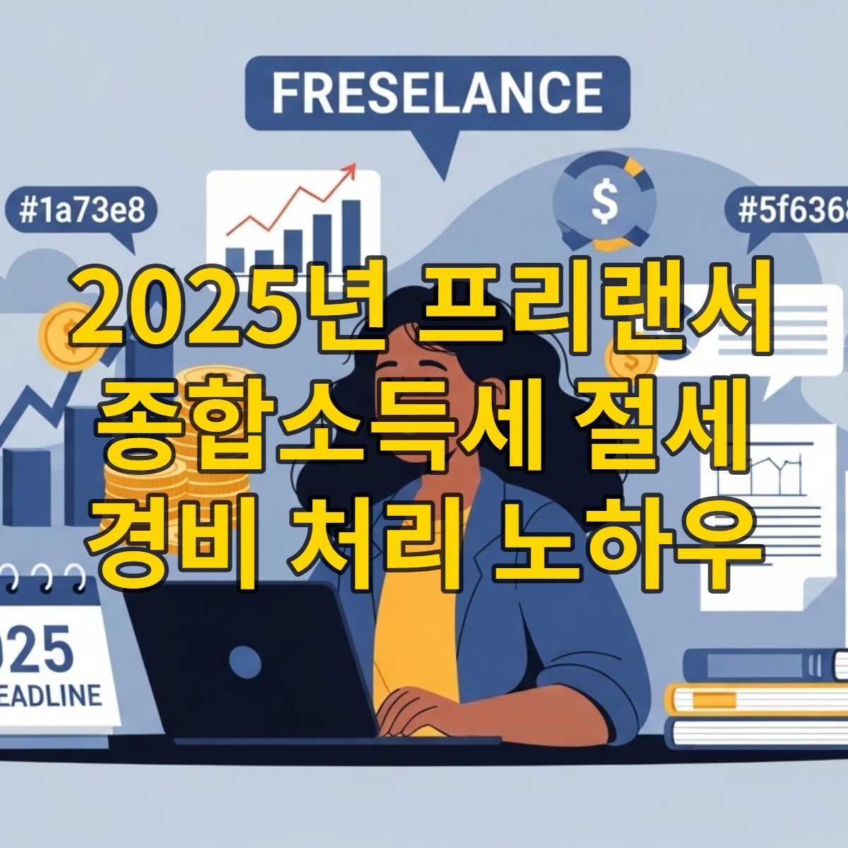 2025년 프리랜서 종합소득세 절세를 위해 재정 관리를 스마트하게 하는 사람의 모습