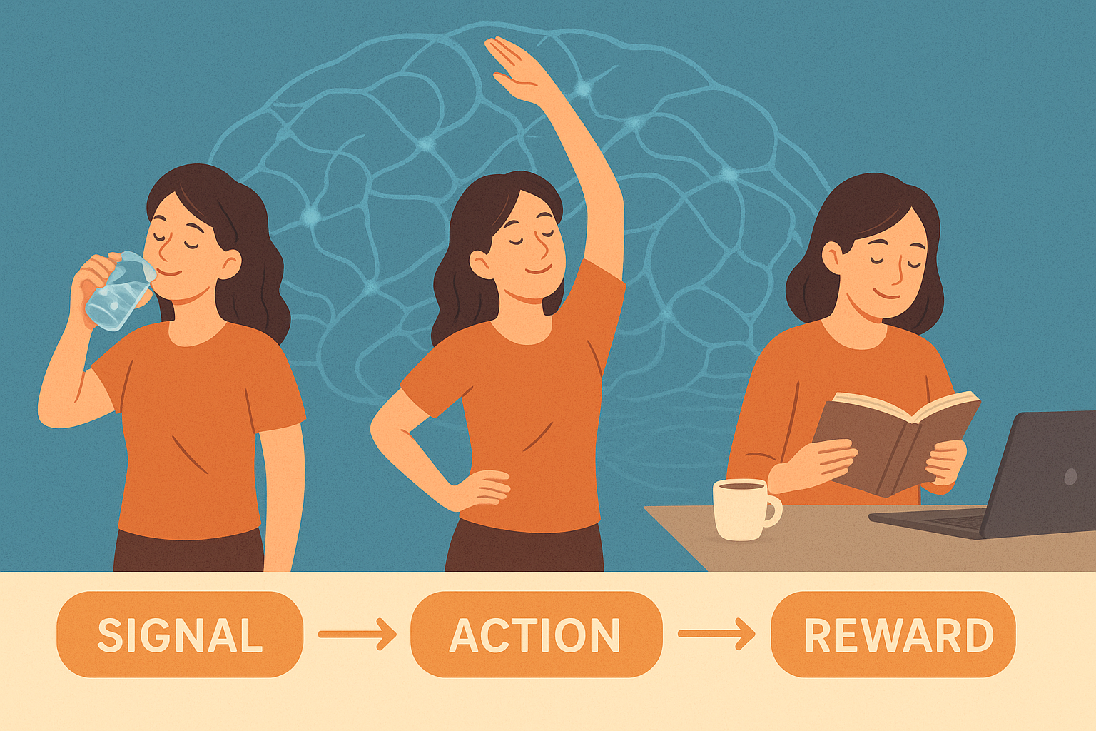 뇌를 훈련시키는 이미지