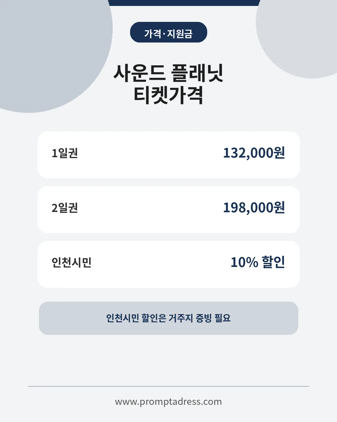 사운드 플래닛 페스티벌 1일권 2일권 가격과 인천시민 할인