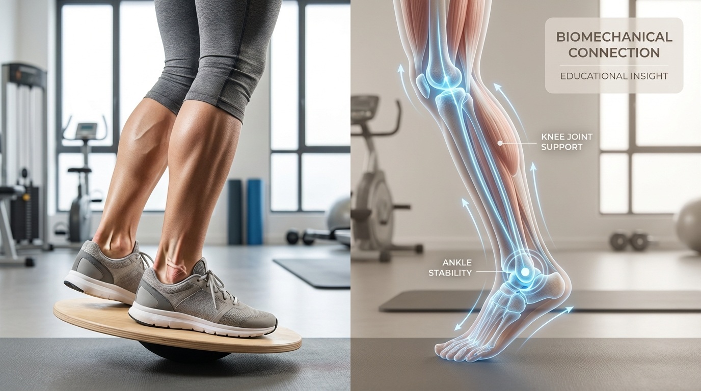 발목 강화 운동을 통해 무릎 관절의 안정성을 높이고 신체 균형을 잡는 핵심 루틴 요약 이미지