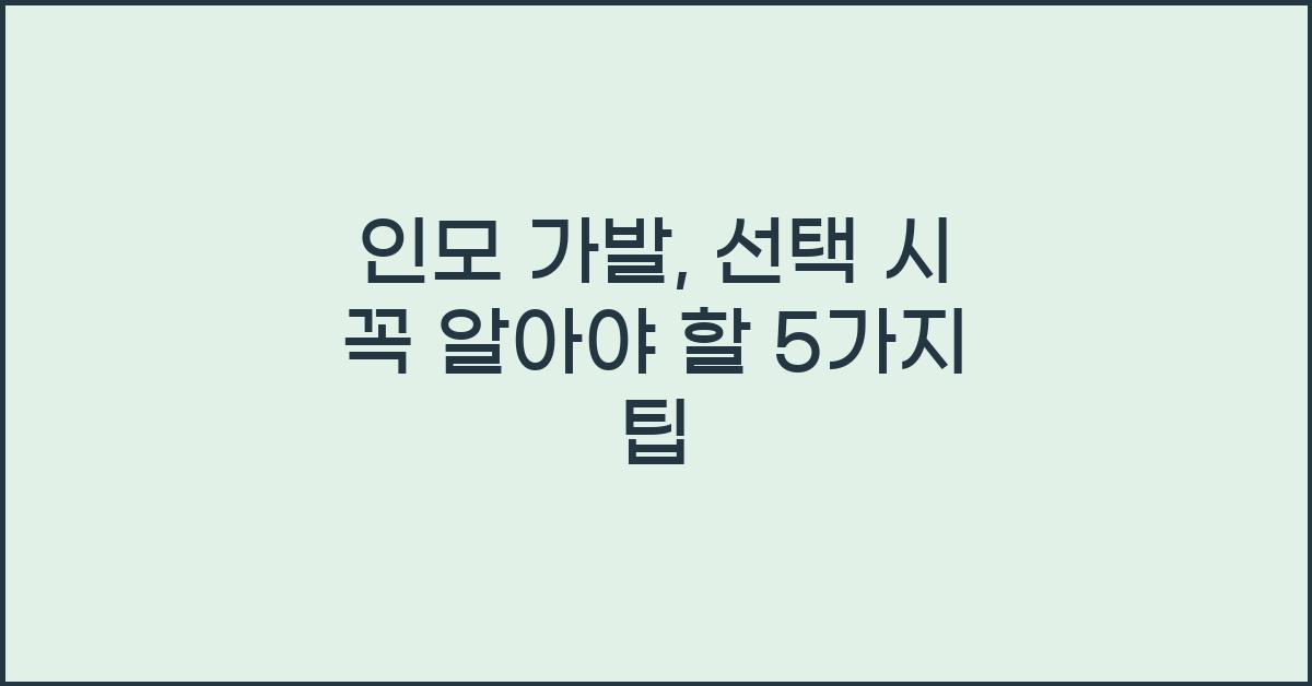 인모 가발