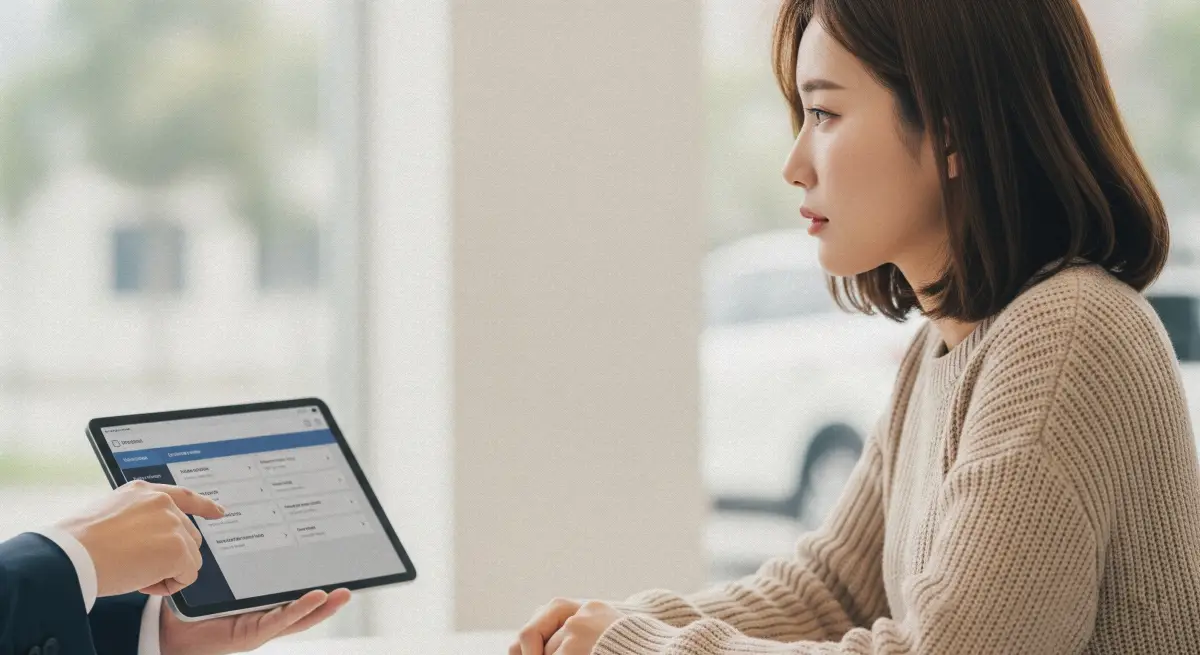 전기차 구매 상담 및 계약, EV purchase consultation at a dealership