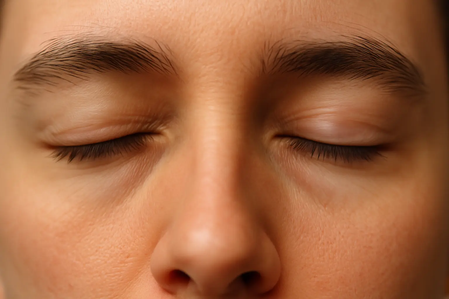 눈꺼풀이-내려진-상태의-인간-눈-클로즈업-장면