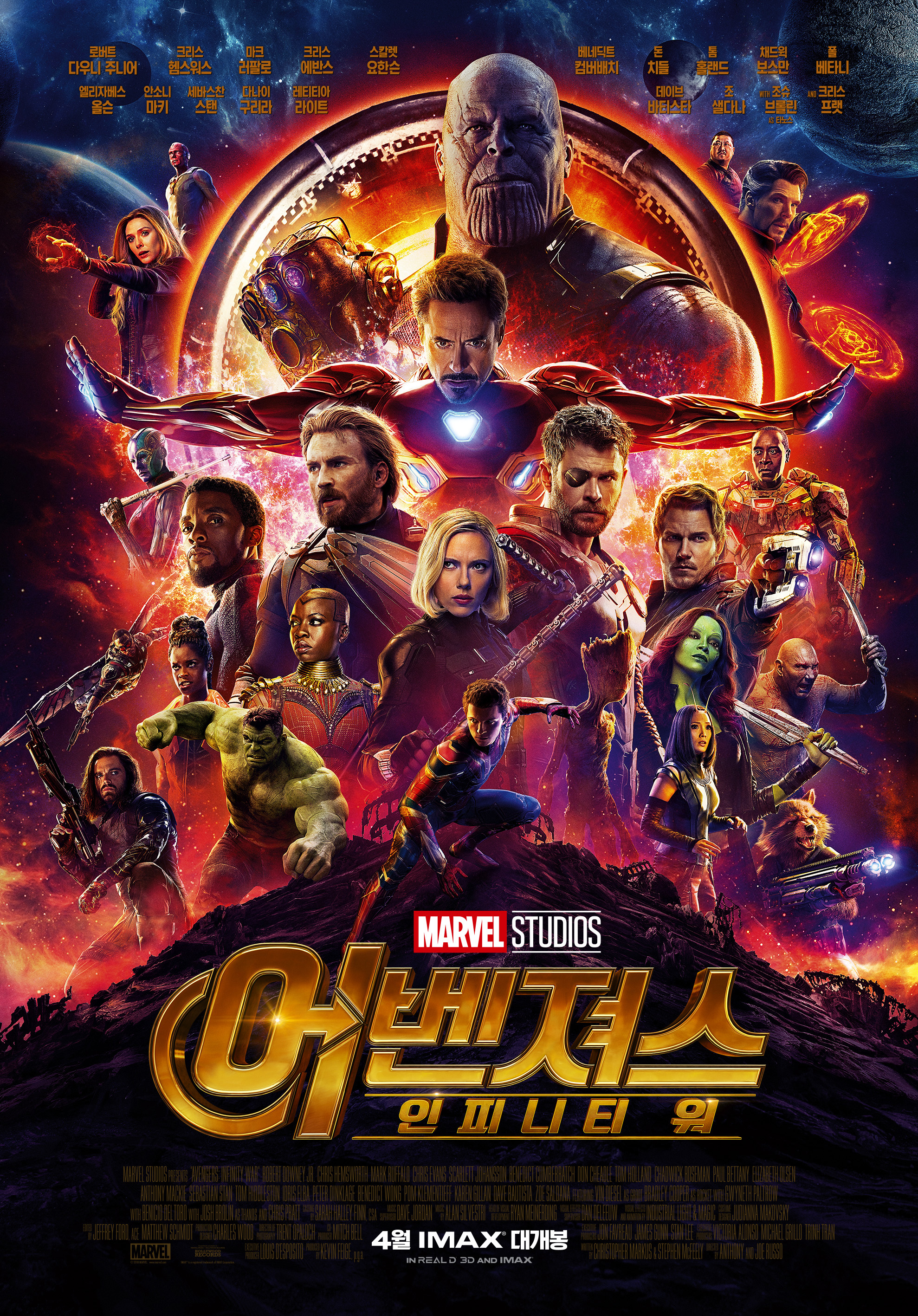 어벤져스 시리즈 순서3. 어벤져스: 인피니티 워 2018