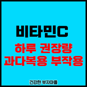 비타민 C 하루 권장량 및 과다복용 부작용