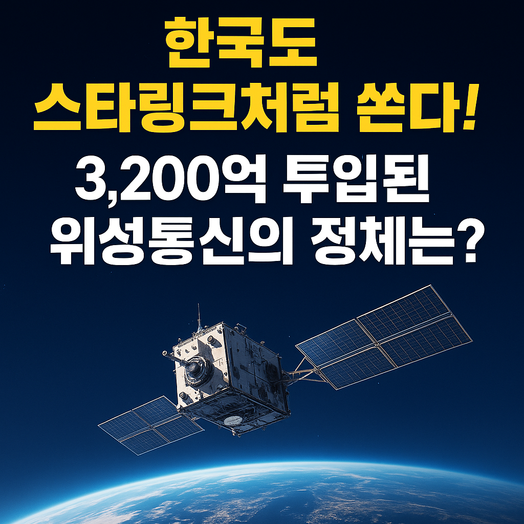 한국도 스타링크처럼 쏜다! 3,200억 투입된 위성통신의 정체는?