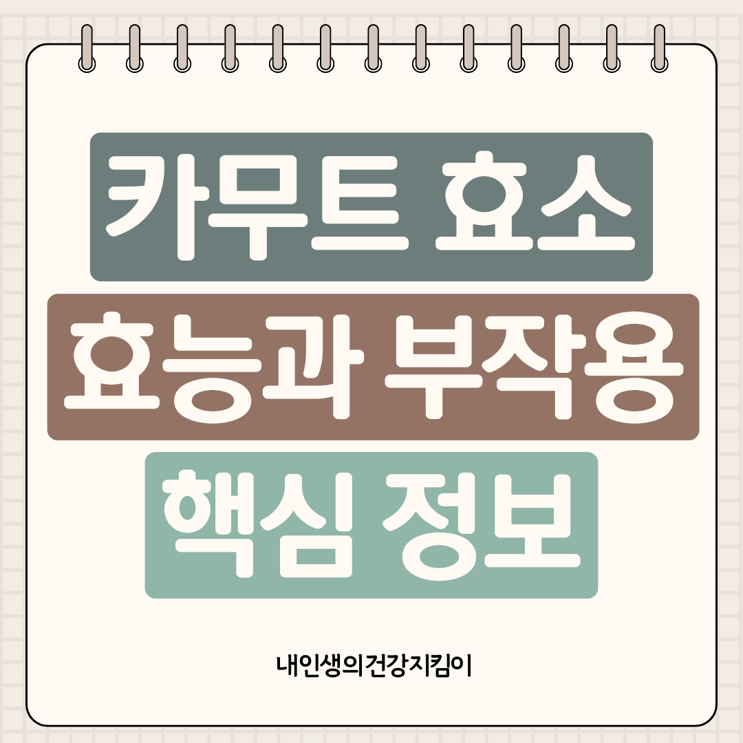 카무트 효소 효능과 부작용, 2025년 반드시 알아야 할 핵심 정보