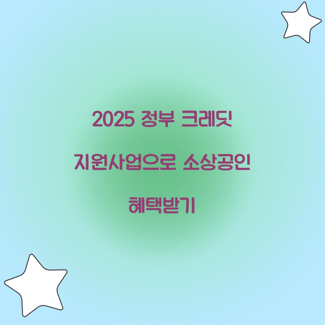 정부 크레딧 지원사업