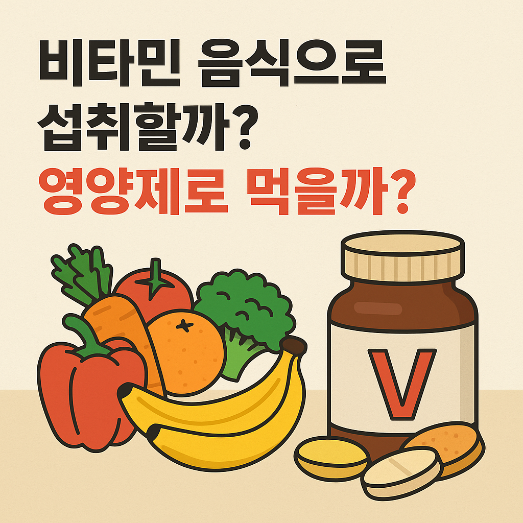 비타민, 음식으로 섭취할까? 영양제로 먹을까? 내 몸에 맞는 선택법