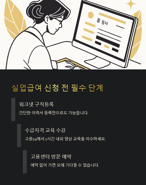 실업급여 신청 전 필수 단계
