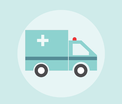 추석 응급실 진료 병원 찾기와 관련한 구급차 그림