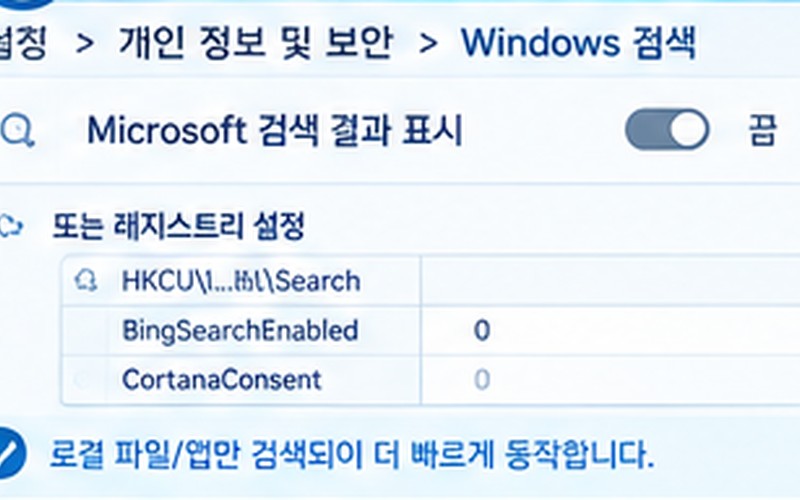 윈도우11 검색창 느림 해결 원인 분석과 증상별 3단계 조치 가이드 -