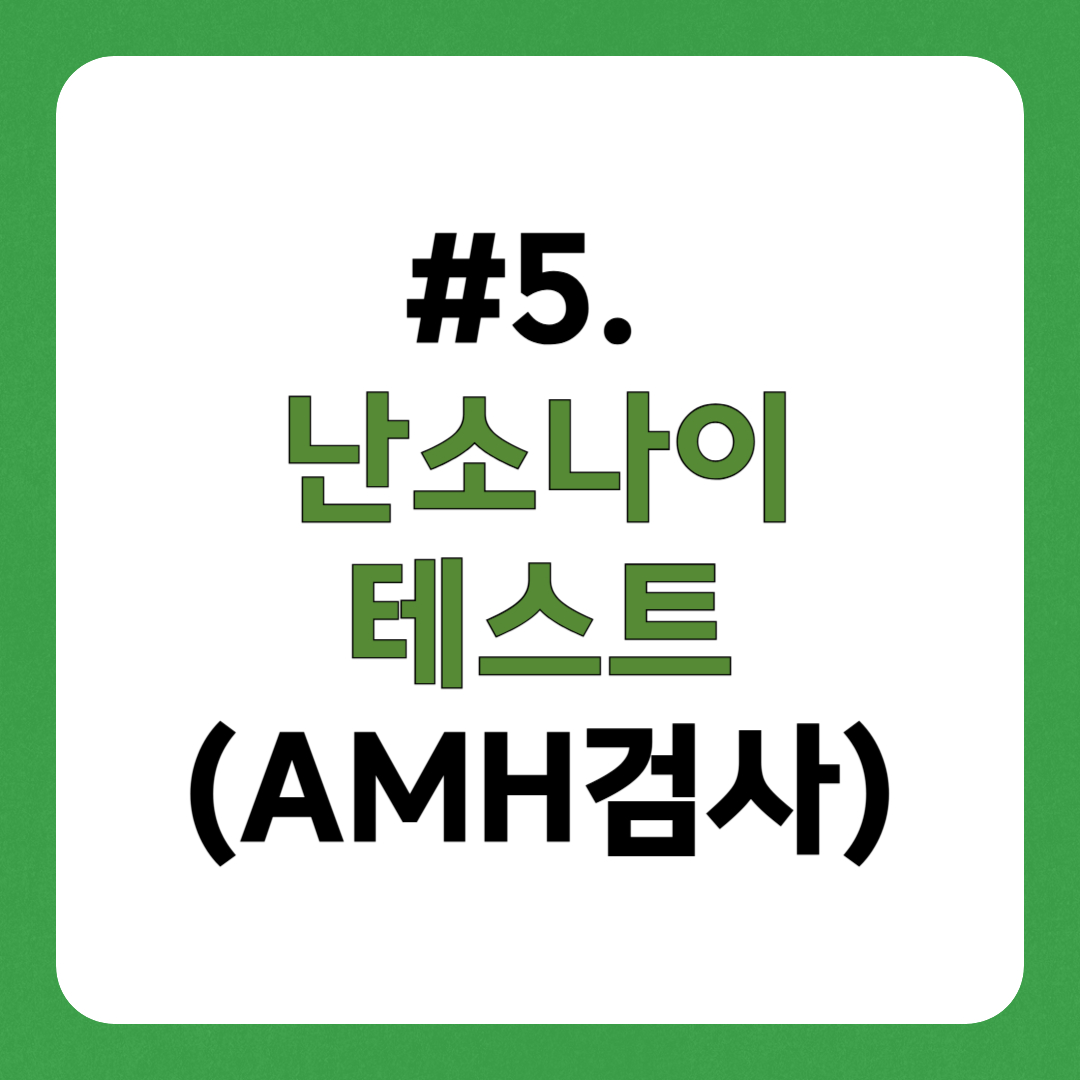 난소 나이 테스트(AMH검사)