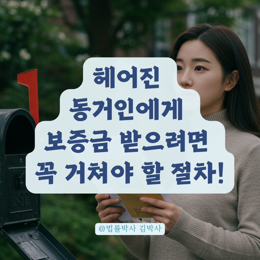 헤어진 동거인에게 보증금 돌려받으려면, 공증보다 중요한 이 절차부터 진행하세요