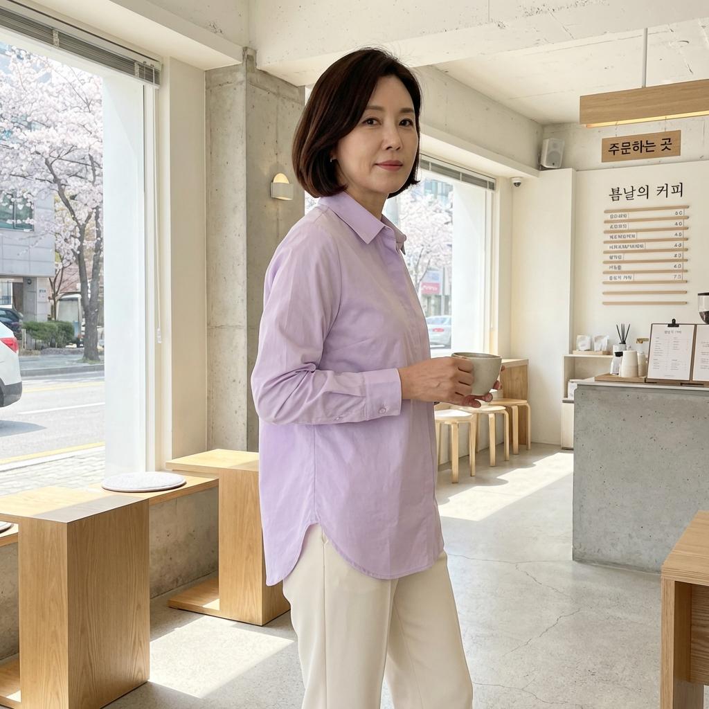 웜톤 중년에게 어울리는 피치 컬러