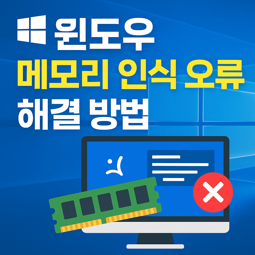 윈도우 메모리 인식 오류 해결 방법 (RAM 호환성과 BIOS 설정 체크)