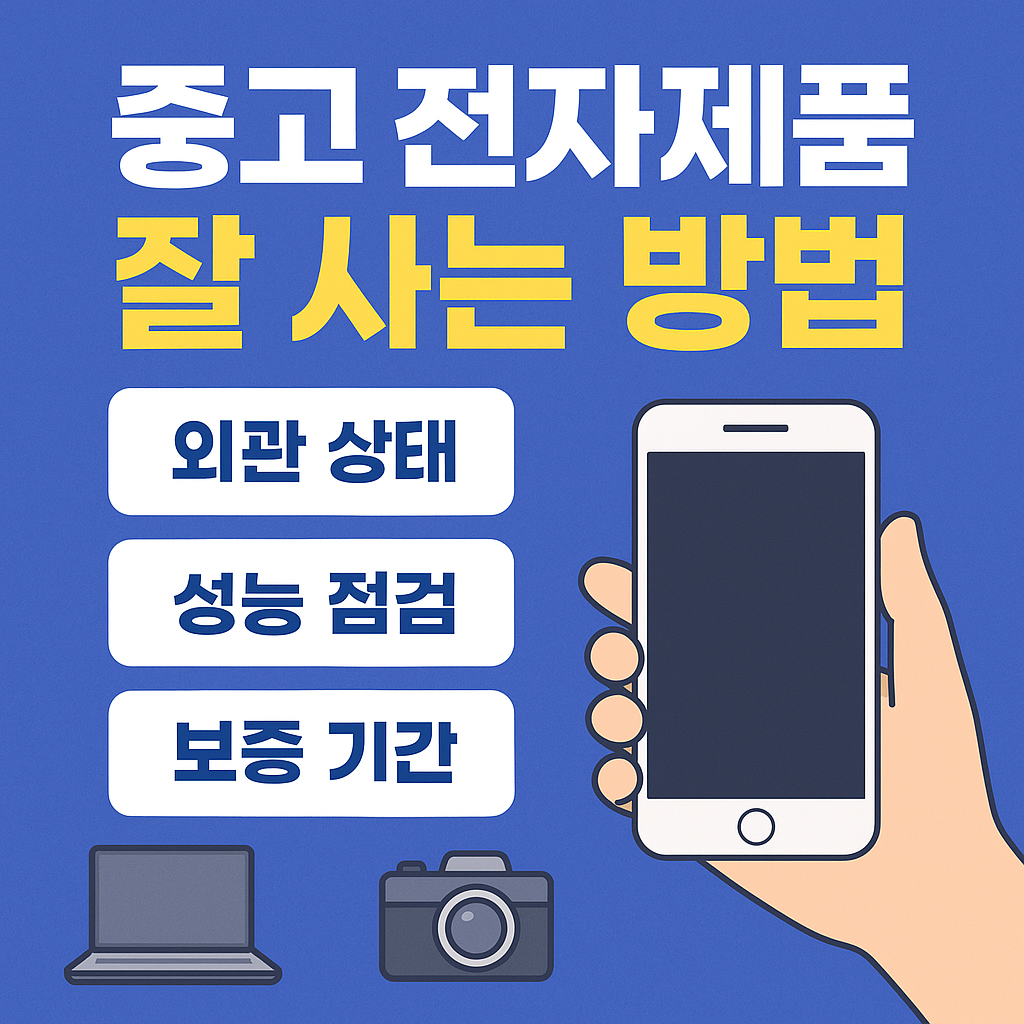 중고 전자제품 잘 사는 방법