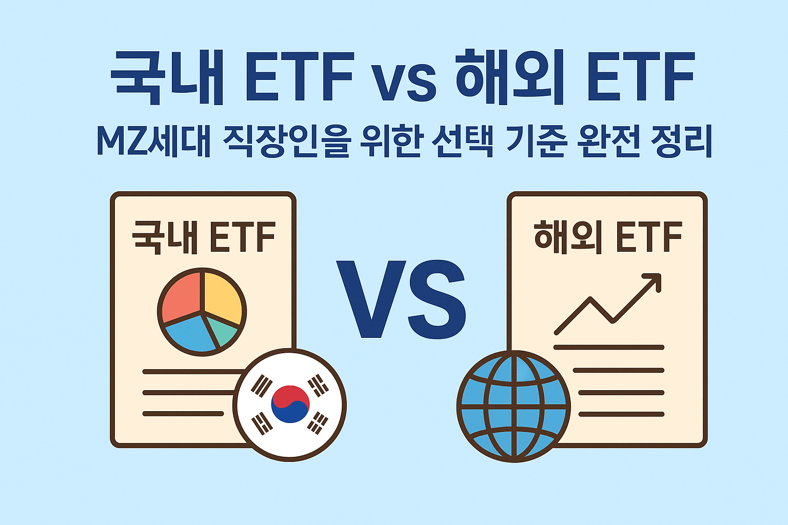 국내 ETF vs 해외 ETF: MZ세대 직장인을 위한 선택 기준 완전 정리