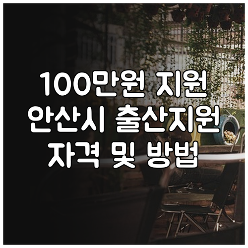 2025 안산시 장애인 출산 지원금 ..