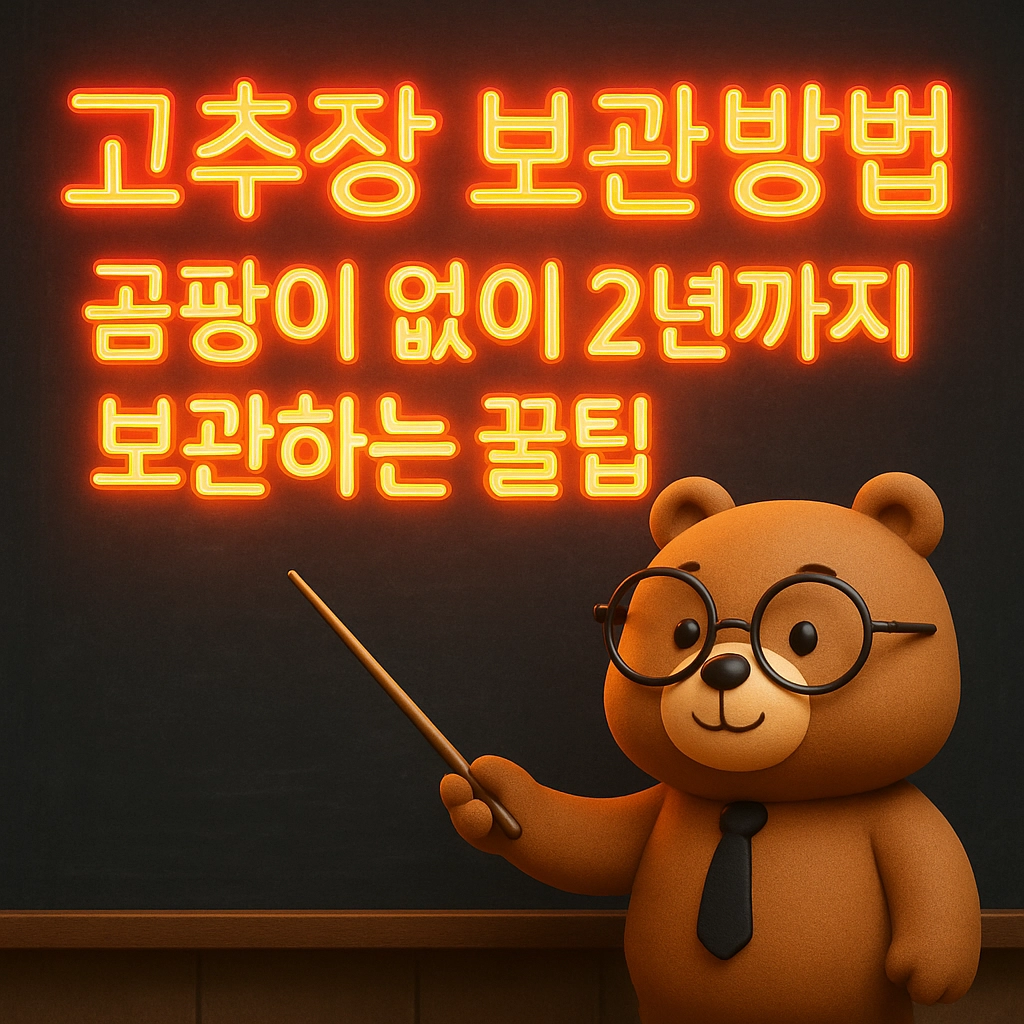 고추장 보관방법, 곰팡이 없이 2년까지 보관하는 꿀팁