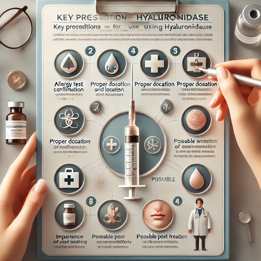 히알루로니다제 사용 시 주의사항은 무엇인가요?