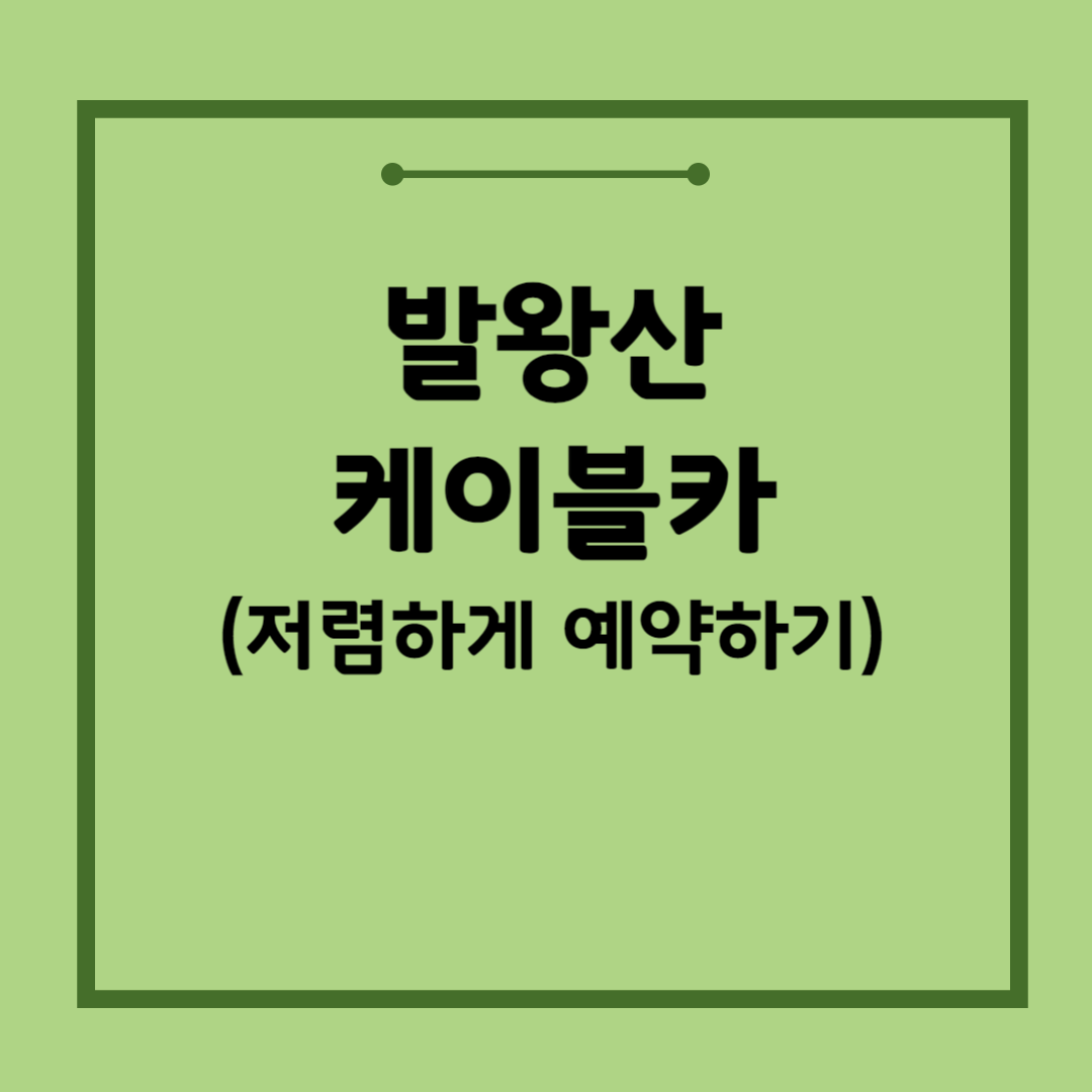 발왕산-케이블카