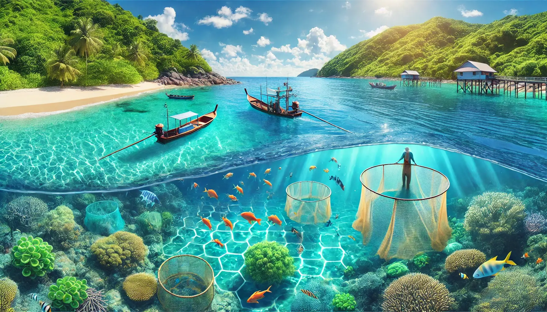 친환경 어업을 연상시키는 이미지