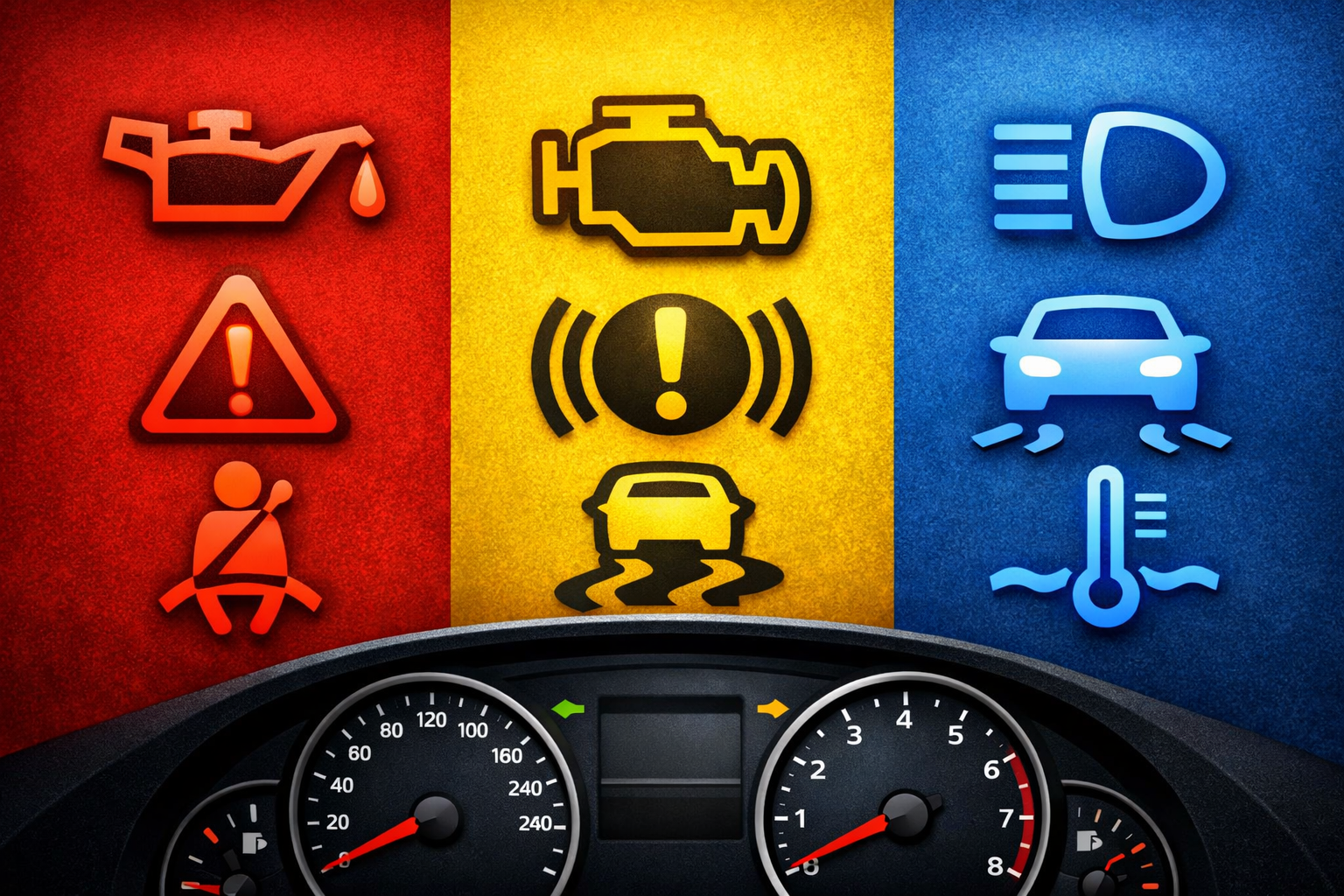 자동차 계기판 경고등 종류 총정리｜운전자라면 &lsquo;이 색깔 3가지&rsquo;만 기억하세요 관련 사진
