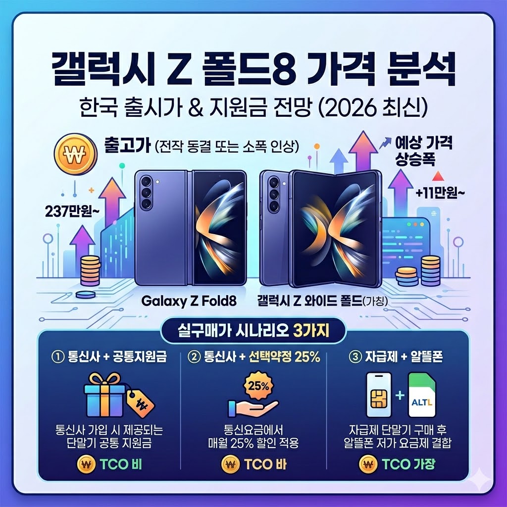 갤럭시 Z 폴드8 가격 분석