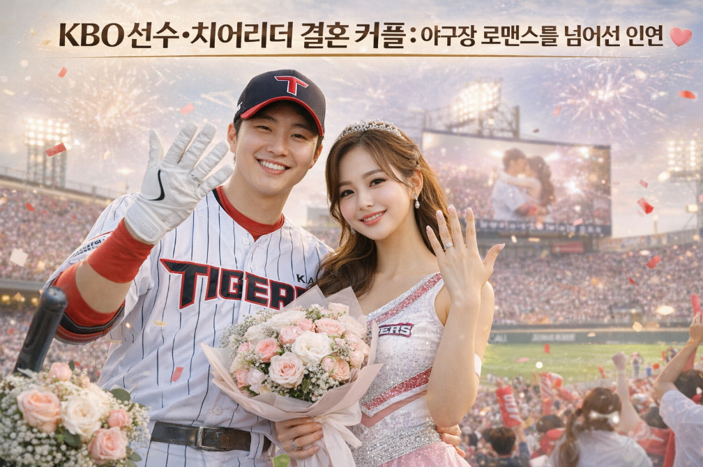 KBO 선수와 치어리더 결혼 커플, 야구장을 넘은 진짜 사랑