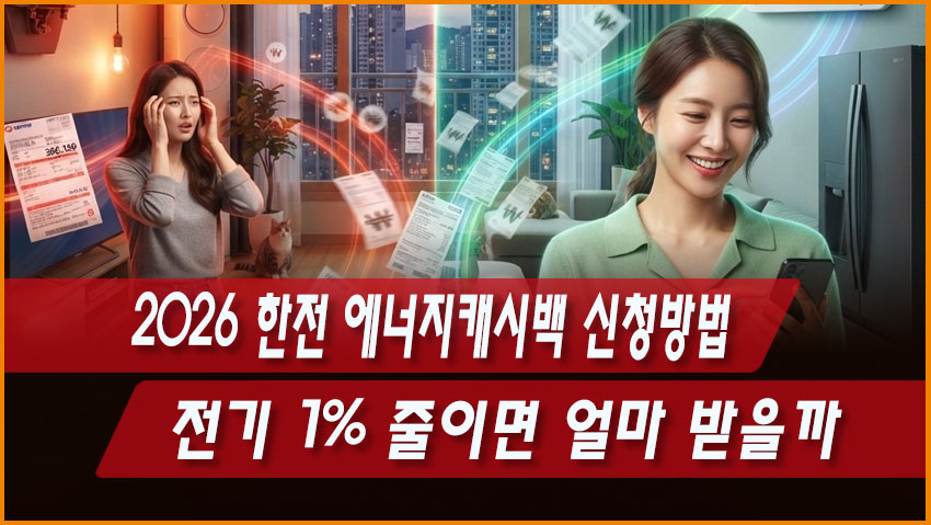 2026 한전 에너지캐시백 신청방법｜전기 1% 줄이면 얼마 받을까