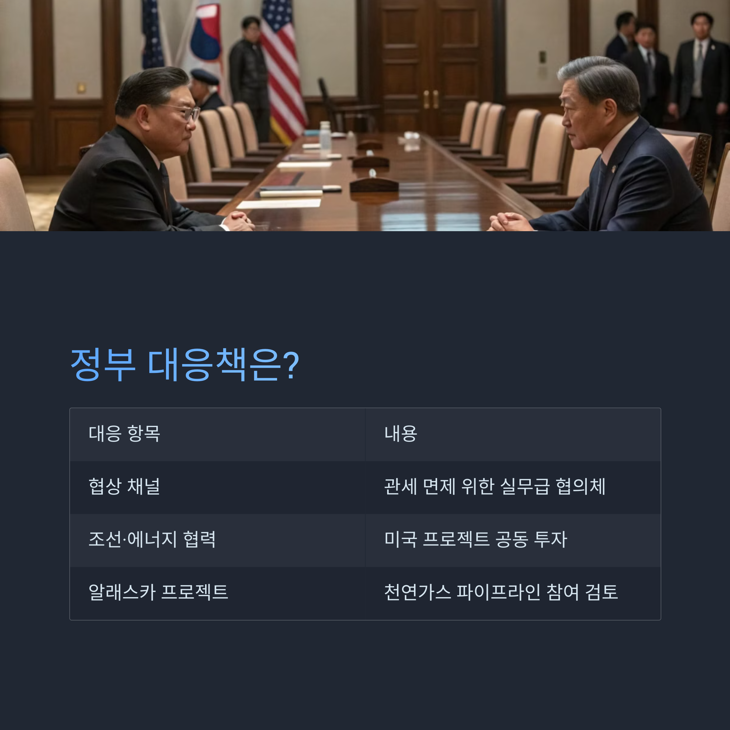 한국 정부의 대응 전략