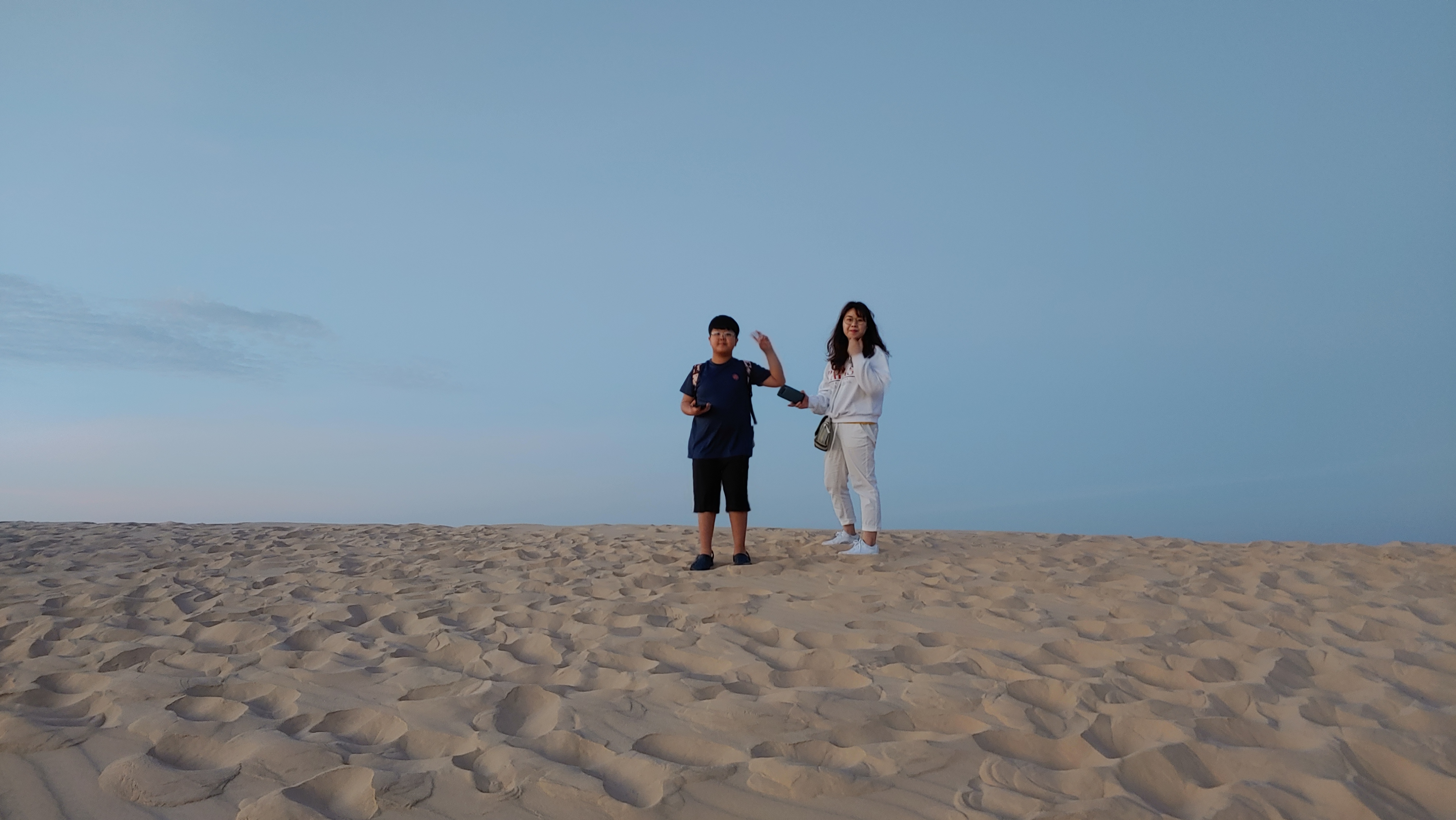 화이트샌듄에서 기념 촬영