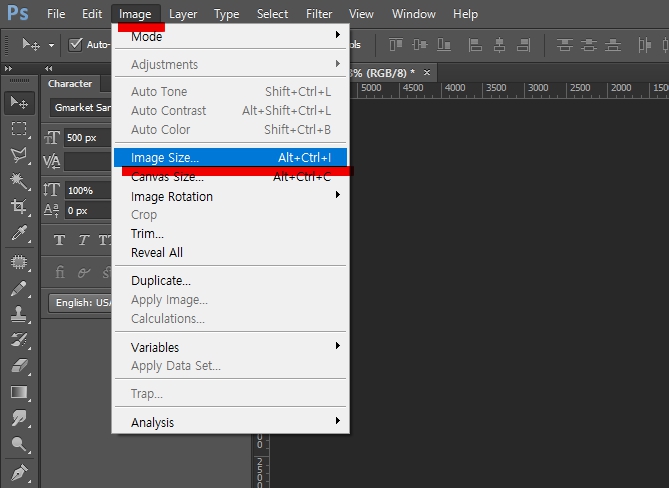 포토샵 이미지 크기 줄이기