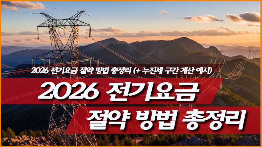 2026 전기요금 절약 방법 총정리 (+ 누진세 구간 계산 예시)