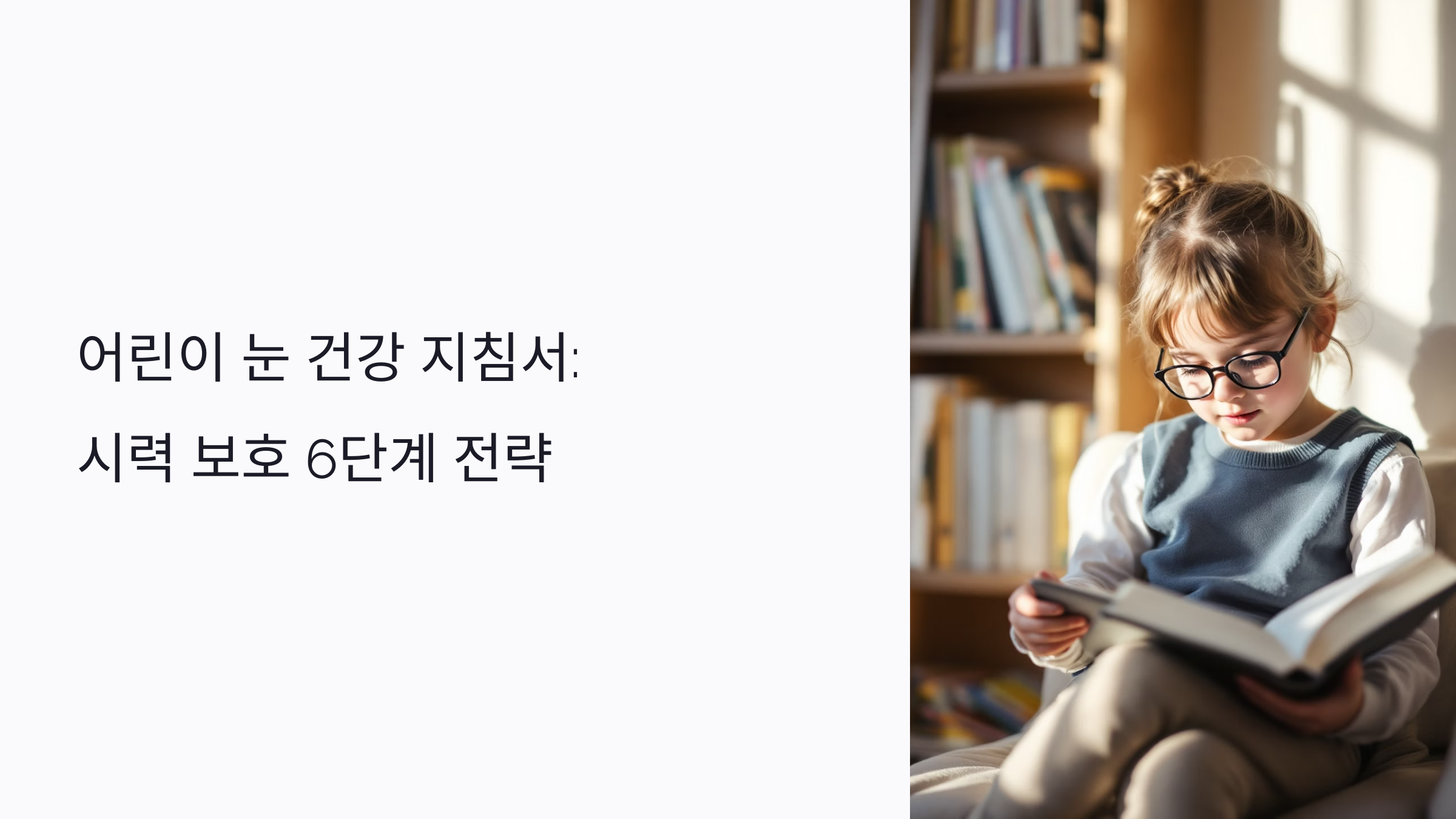 2025년 부모를 위한 어린이 눈 건강 지침서: 시력 보호 6단계 전략