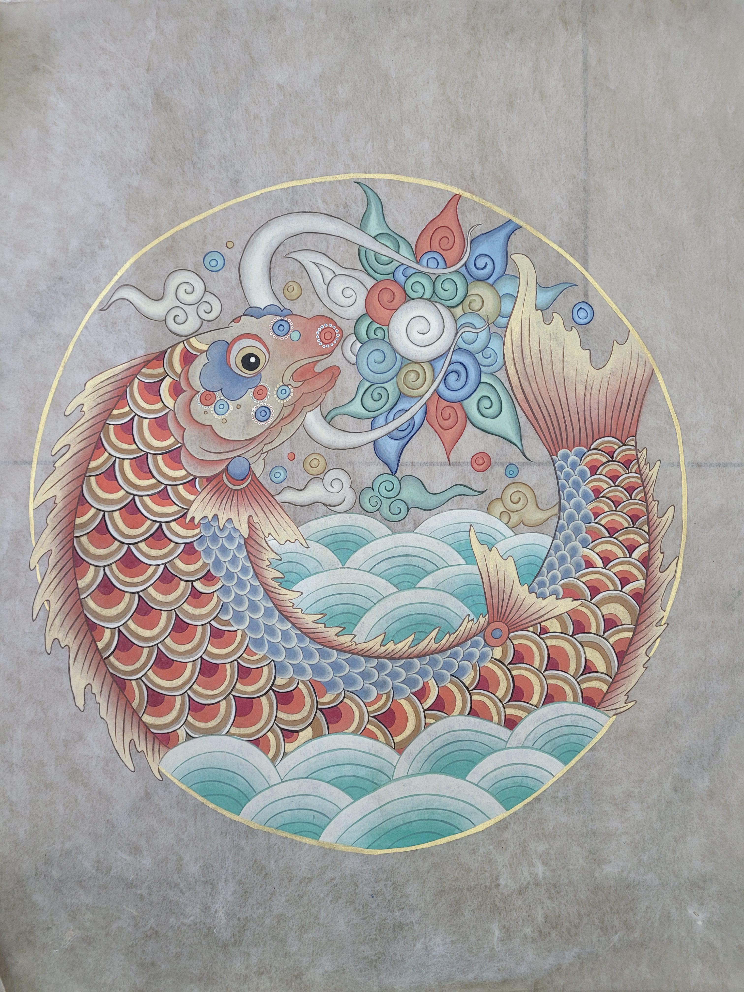 민화스터디 작품 어변성룡도