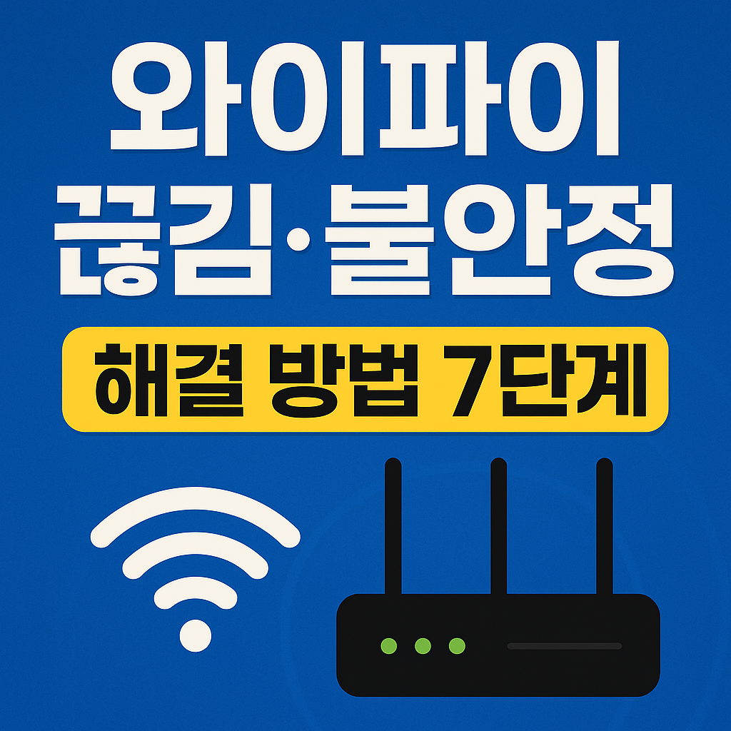 와이파이 끊김&middot;불안정 해결 방법 ❘ 초보자도 즉시 효과 보는 7단계