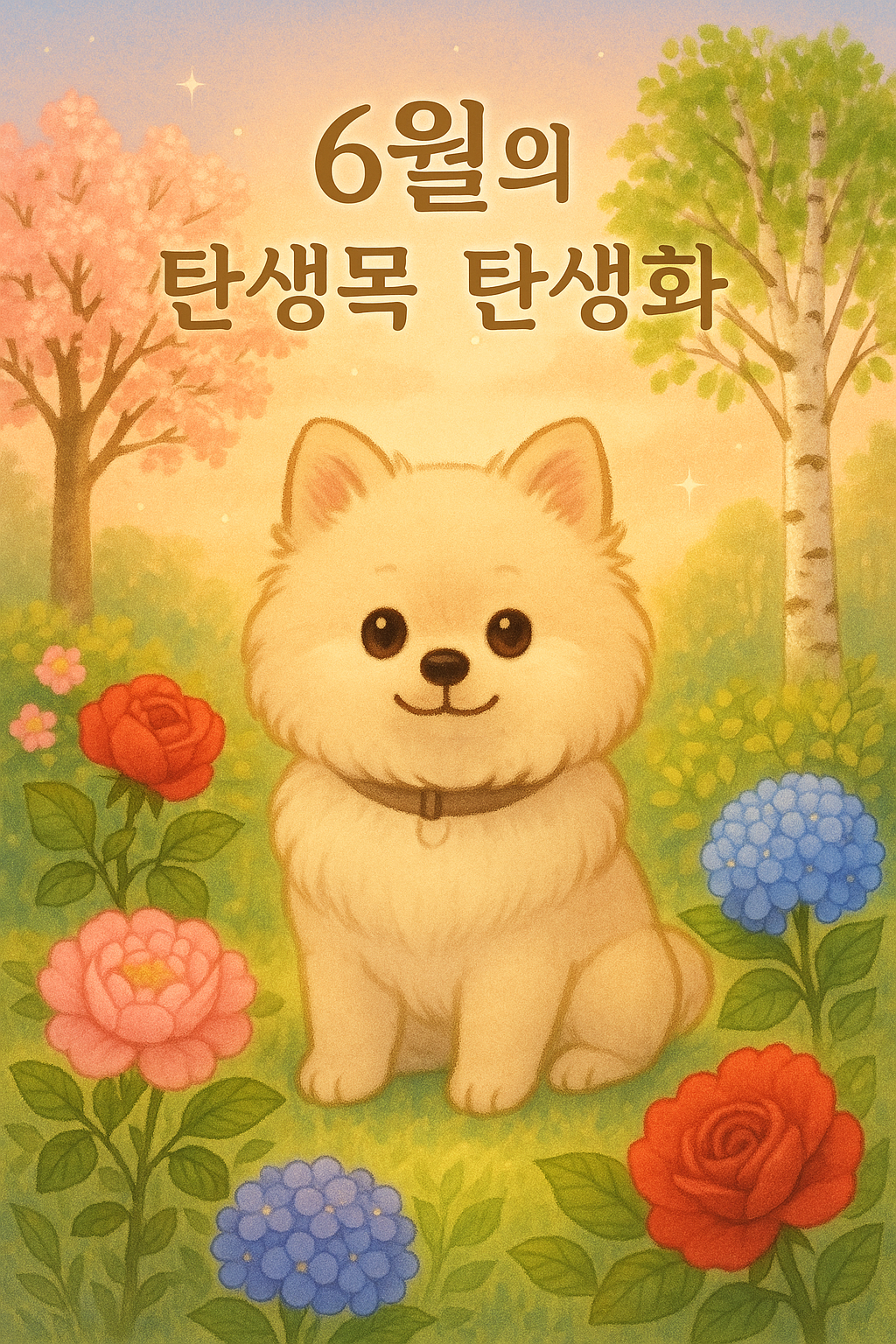 #6월의탄생목#6월의탄생화#장미#작약#수국#체리나무#자작나무