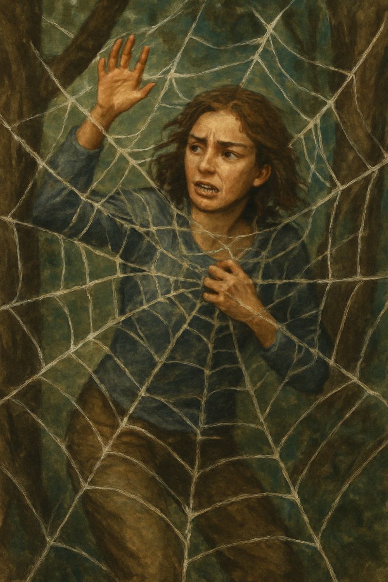 거미줄에 걸리는 꿈 해석